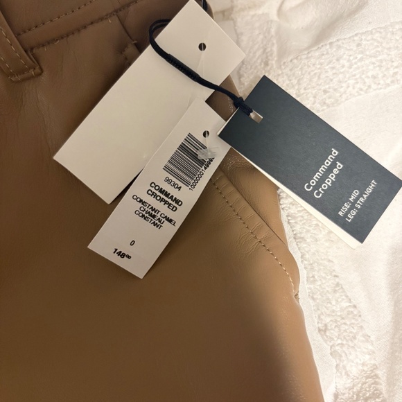 Babaton Command Cropped Vegan Leather Pants — Camel (Size 0, NWT) - Picture 5 of 5